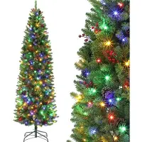 OEM Albero di Natale, altezza 230 cm, pre-illuminato, 300 LED, pieghevole