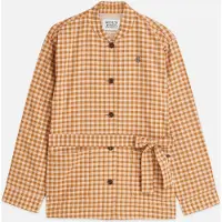 Scotch & Soda Linen Blend Gingham Belted Blazer Rose Dust Taglia: L | Blazers Outlet | Donna | Rosa