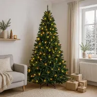 Syfax Albero di Natale Artificiale con Rami Pieghevoli 240 cm 600 LED