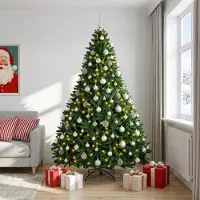 Syfax Albero di Natale artificiale verde medio con palline 240 cm