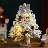 Equivera Tavolo albero di Natale 45cm - mini albero artificiale - illuminazione a LED - decorazione natalizia atmosferica