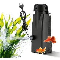 Equivera Skimmer acquario 300 l/h, 4 W per acquari fino a 350 l, Skimmer superficie silenziosa, Pulitore scarico con tappi di aspirazione, Oil Film Remover