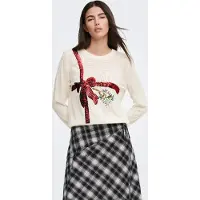 ONLY Pullover 'ONLXmas' verde chiaro / rosso / bianco / bianco lana