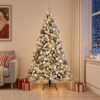 Syfax Albero di Natale Artificiale con Palline 210 cm 300 LED