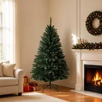 Syfax Albero di Natale Artificiale con Rami Pieghevoli 150 cm PVC