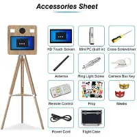 StarTech.com Fotobox - Cabina fotografica a specchio, 39,6 cm - Design retrò - Motivo effetto legno - Touchscreen - Fotografie con smartphone - Montaggio semplice - Aspetto in legno
