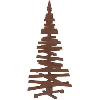Syfax Albero di Natale in legno KOTKA 150 cm Legno Massello di Pino
