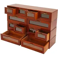 StarTech.com Organizzatore per cassetti da scrivania - Contenitore con 12 scomparti - Set da 4 - 12 cassetti - Pieghevole - Impilabile - Estraibile - Marrone
