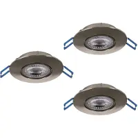 Eglo Zujar, faretti a incasso, 1 lampada, LED, 3000 K, 340 lm, nichel