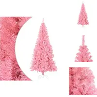 vidaXL Albero di Natale artificiale con supporto Rosa 240 cm PVC - Alberi di Natale