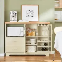StarTech.com FSB81, Credenza a buffet, 2 ante in vetro, beige