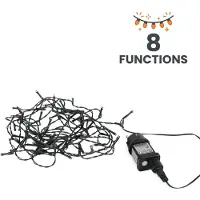 Spetebo Luci natalizie a LED bianco caldo - 9 m / 80 LED - Illuminazione decorativa da giardino con presa di corrente per uso esterno