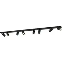 Orion Faretto da soffitto Sean, nero, 8 luci, acciaio, alluminio, GU10