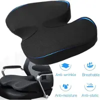 StarTech.com Cuscini per seduta - Cuscini ergonomici per seduta e schienale - Memory foam - Poliestere/cotone - Sedia da ufficio - Sedile auto - Sedia da gaming - Sedia a rotelle