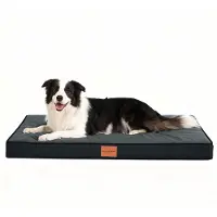 Dripio Cuccia ortopedica per cani, 91x69x7,6 cm, realizzata in schiuma a forma di nido, colore grigio