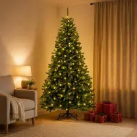 Syfax Albero di Natale Artificiale con Rami Pieghevoli 240 cm 600 LED