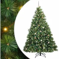 Syfax Albero di Natale artificiale con 300 LED Verde 240 cm PE e PVC