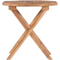 LTPRTZ Tavolo pieghevole da giardino - Tavolo pieghevole - Godetevi l'aria aperta - Teak solido - 45 x 45 x 45 cm - Marrone