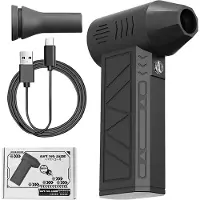 LTPRTZ Soffiatore elettrico portatile - Pulitore manuale - Per la pulizia di apparecchiature - Regolabile in 3 velocità - 15x10x4 cm - Nero