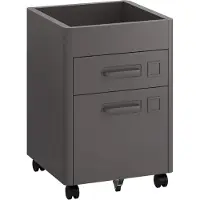 LTPRTZ Contenitore su ruote - Unità di stoccaggio - Organizzatore per scrivania - Con ammortizzatori - 42x61 cm - Grigio scuro