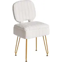 LTPRTZ Pouf da trucco - Poggiapiedi - Decorazione per la stanza - Contenitore integrato - 42x31x72 cm - Bianco