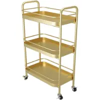 LTPRTZ Portariviste su ruote - Carrello portaoggetti - Organizzazione della cucina - Mobile su ruote - 81x45x25 cm - Nero