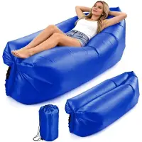 LTPRTZ Divano gonfiabile - Lettino da sole per aria - Relax all'aperto - Quick Up Blow - 235 cm - Blu scuro
