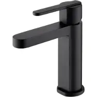 Merkloos Miscelatore monocomando per bagno, finitura nero opaco