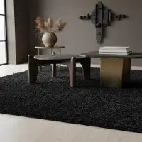 Merkloos Tappeto nero ad alta densità, 140 x 200 cm