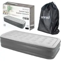 LTPRTZ Aria condizionata - Letto gonfiabile - Comodo sonno - Pompa incorporata - 203 x 157 cm - Grigio