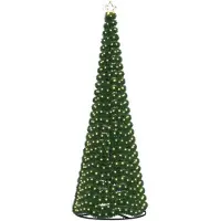 Syfax Albero di Natale in tinsel con luci LED e base EKENAS 300 cm