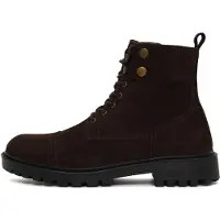 Derimod Boots stringati marrone scuro