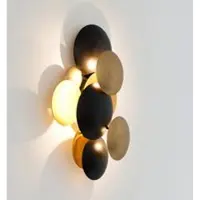 Holländer Applique a LED BOLLADARIA, nero/oro 42 x 27 cm, metallo, dimmerabile