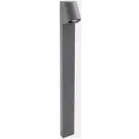 LEDS-C4 Lampione Eko Inclined, grigio, altezza 80 cm, alluminio