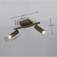 TRIO Lighting Faretto da soffitto Dara, lunghezza 28 cm, color platino, metallo, a 2 luci.