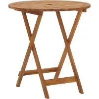 WAN Tavolo pieghevole da giardino in legno massiccio per terrazza e giardino - 70 cm