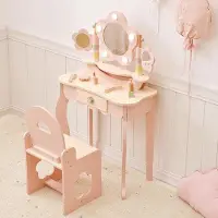 Equivera BCOK077 Tavolo da trucco per bambini - Mobili per giocattoli - Specchio incluso - Rosa - Perfetto per ruoli e feste - Creazione