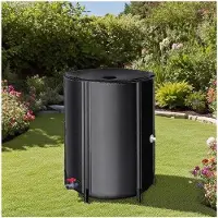 LTPRTZ Waterton pieghevole - Rainton - Cattura dell'acqua piovana - flessibile e portatile - 50 litri - nero