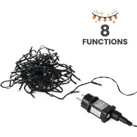 Spetebo Catena luminosa natalizia a LED bianco caldo - 9 m / 120 LED - Illuminazione decorativa da giardino con spina di alimentazione, alimentata a corrente per uso esterno