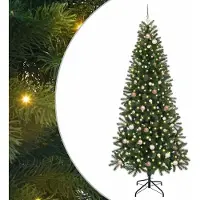 Syfax Albero di Natale artificiale con 300 LED Verde 240 cm PE e PVC
