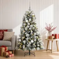 Syfax Albero di Natale artificiale con rami snodati e palline 150 cm