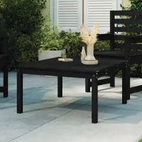 LTPRTZ Tavolo rotondo da giardino - Mobili da esterno - Cena esterna - Legno massello di pino - 82.5 x 82.5 cm - Nero