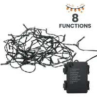 Spetebo Catena luminosa a LED per interni ed esterni - 80 LED / 6 metri - Illuminazione decorativa con 8 funzioni