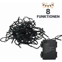 Spetebo Catena luminosa a LED per interni ed esterni - 120 LED / 9 metri - Illuminazione decorativa con 8 funzioni
