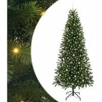 Syfax Albero di Natale artificiale con 300 LED Verde 240 cm PE e PVC
