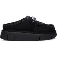 Mou per donna. MU.FW531001A Bounce clog suede - letter logo (39), Pelle, Nero, 3 a 5cm, Nessuno, Casual