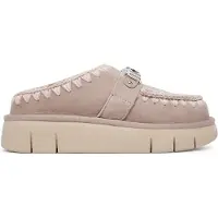 Mou per donna. MU.FW531001A Bounce clog suede - letter logo (37), Pelle, 3 a 5cm, Nessuno, Casual, Taupe
