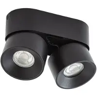 PRIOS Faretto Rotari basic, a 2 luci, nero, 18 cm, GU10