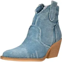 Salinyang Stivale da cowboy blu denim