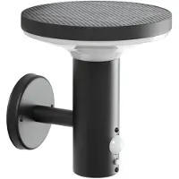 PRIOS Lampada da parete solare a LED Kalen, 17 cm, nera, con sensore